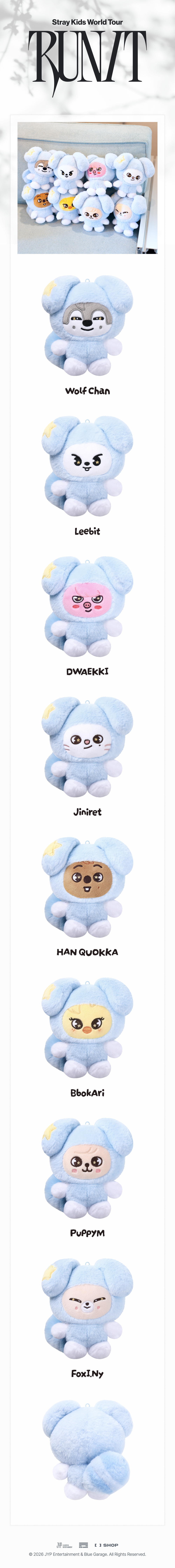 [PREORDER] Stray Kids 2026 World Tour RUN IT SKZOO PLUSH in TASY