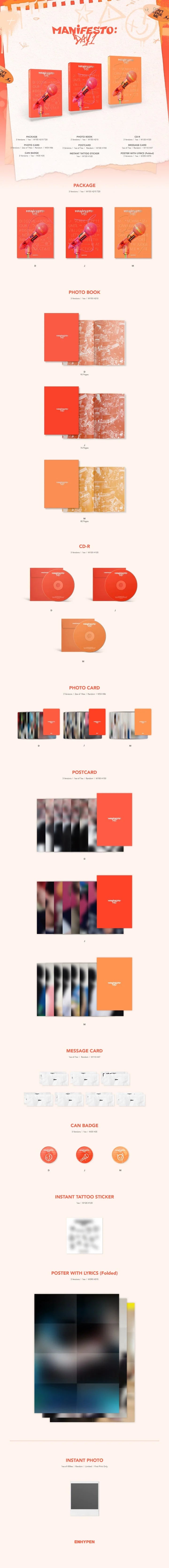 ENHYPEN 3rd mini album MANIFESTO : DAY 1