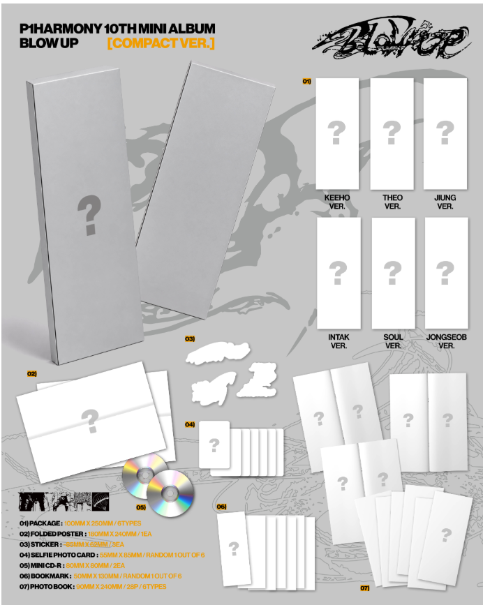 [PREORDER] P1Harmony 10th Mini Album BLOW UP [Compact ver]