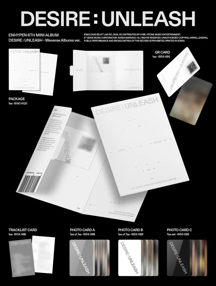 ENHYPEN 6th mini album DESIRE : UNLEASH [Weverse Album ver]