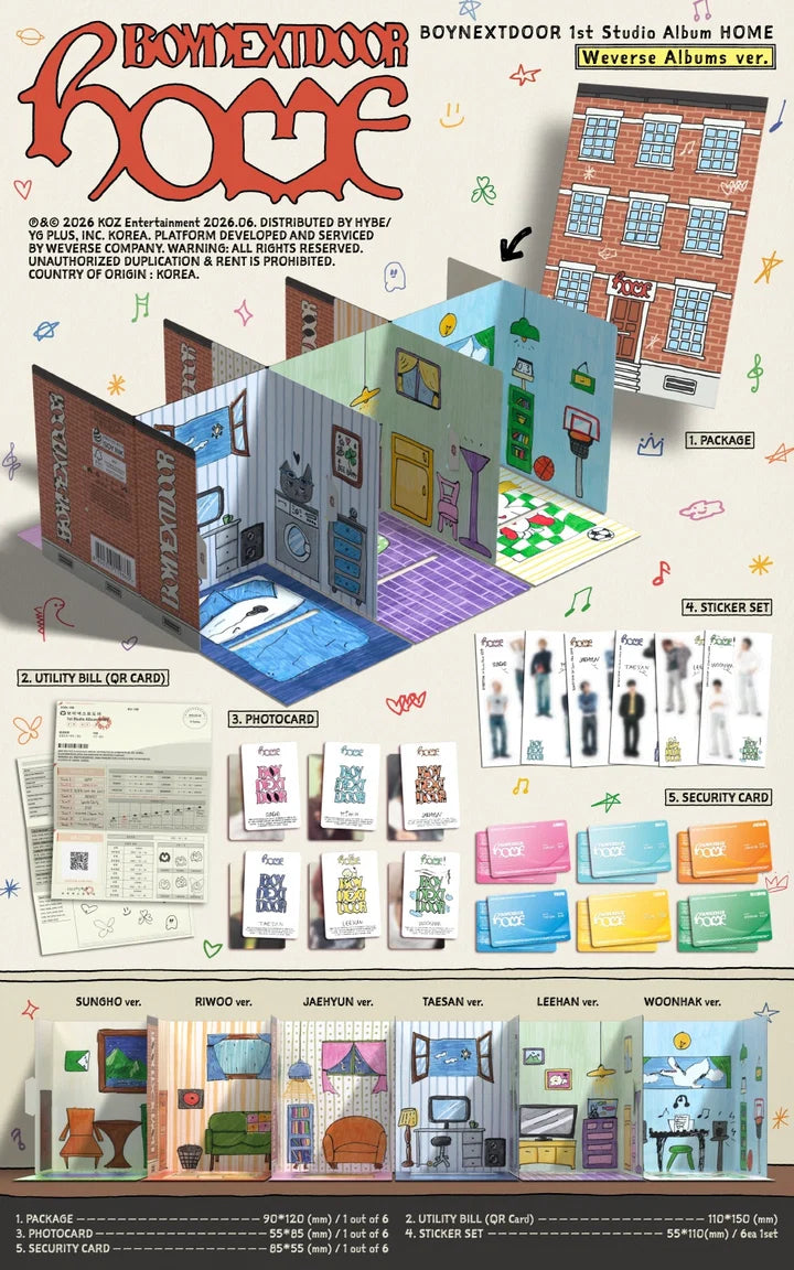 BOYNEXTDOOR 1st Studio Album HOME [Weverse Albums ver]