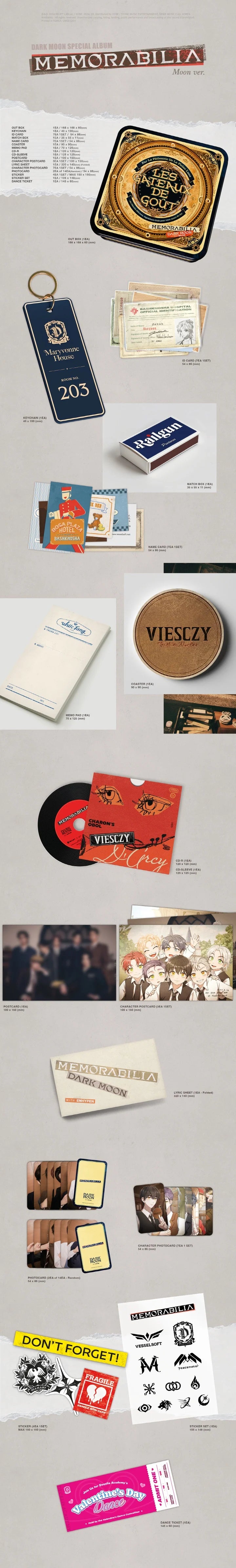 ENHYPEN DARK MOON Speicla Album MEMORABILIA [MOON ver]