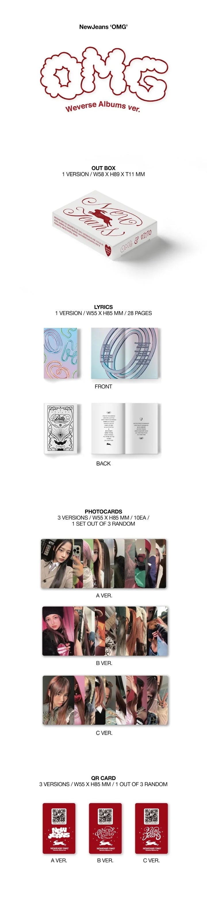 NEWJEANS 1st Single Album OMG [WEVERSE ALBUM ver]