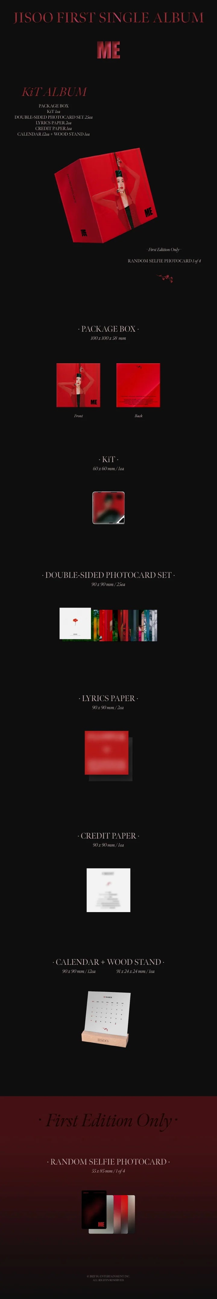 JISOO (BLACKPINK) 1st Single Album ME [KIT ver]