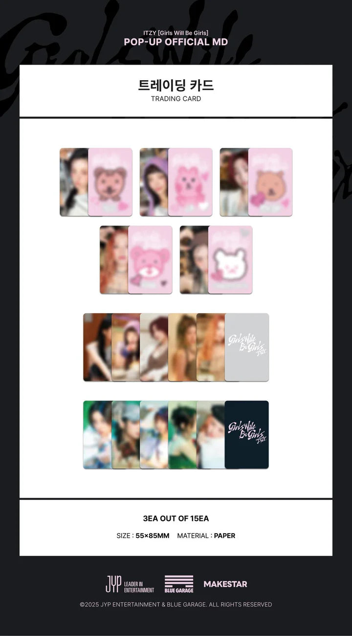 ITZY Girls Will Be Girls Official Trading Photocard Pack