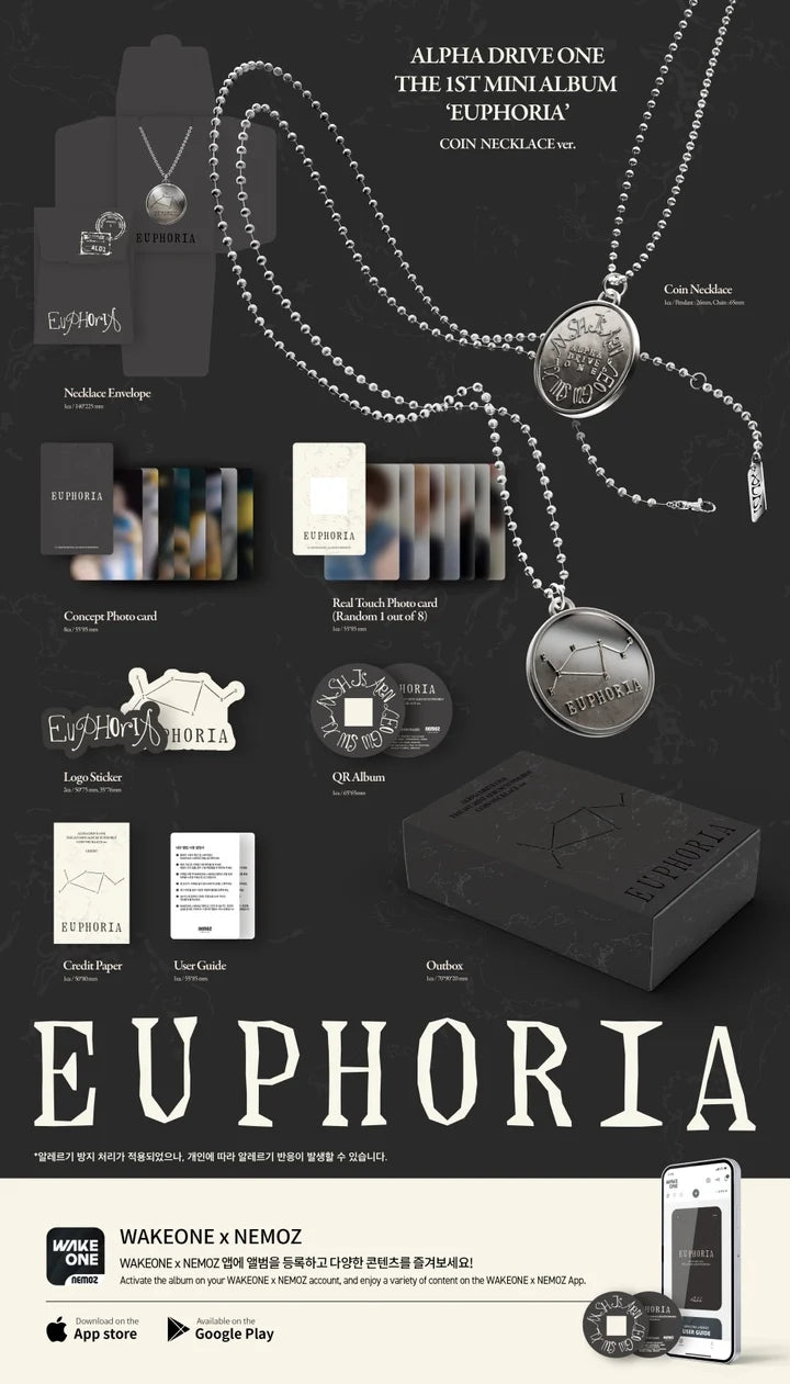 ALPHA DRIVE ONE 1st Mini Album EUPHORIA [COIN NECKLACE / Limited ver]