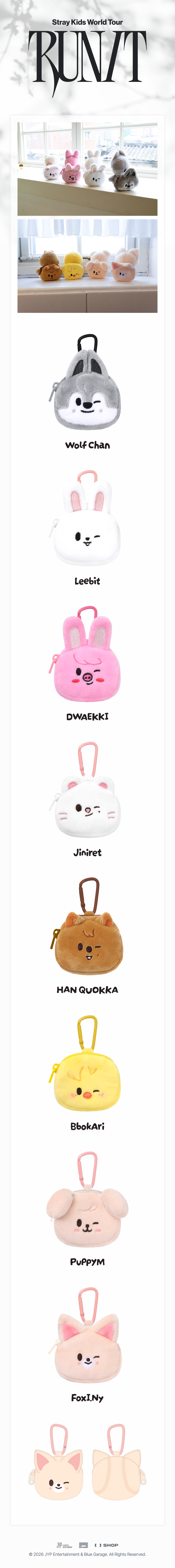 [PREORDER] Stray Kids 2026 World Tour RUN IT SKZOO MINI BACKPACK KEYRING