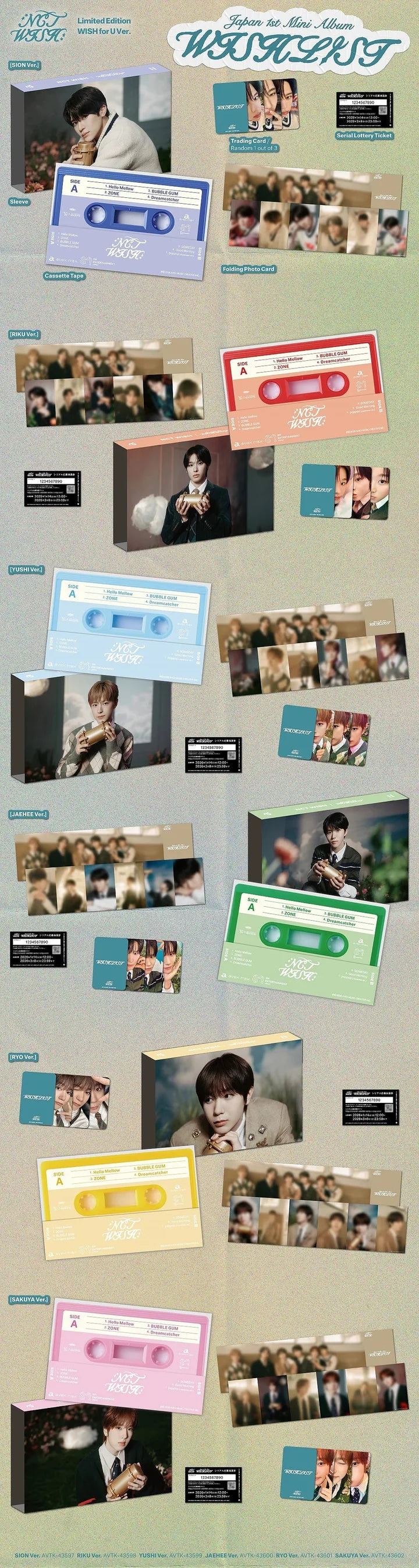 NCT WISH Japan 1st mini album WISHLIST [WISH for U ver]