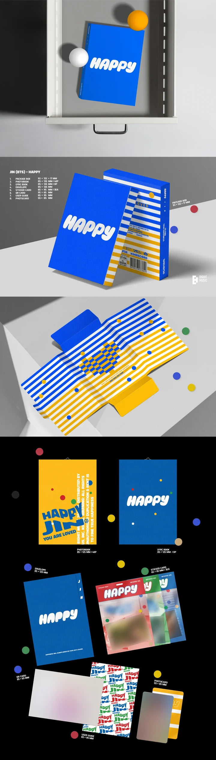 JIN (BTS) Solo Album HAPPY [WEVERSE ALBUMS ver]