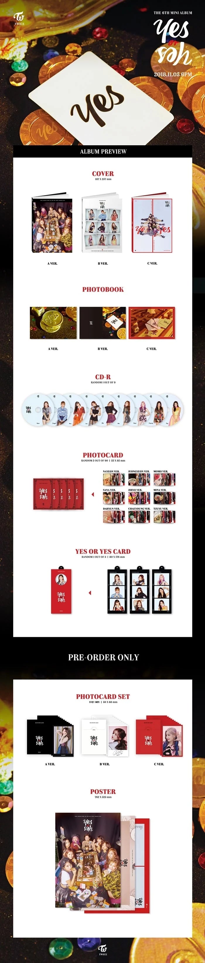 TWICE 6th Mini Album YES OR YES