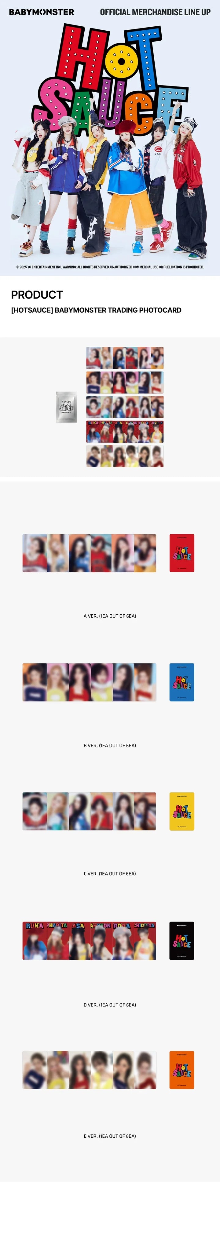 BABYMONSTER HOT SAUCE Trading Photocard