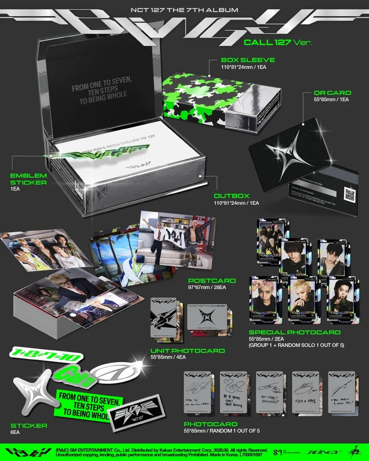 NCT 127 7th Full Album BLINGY [CALL 127 ver]