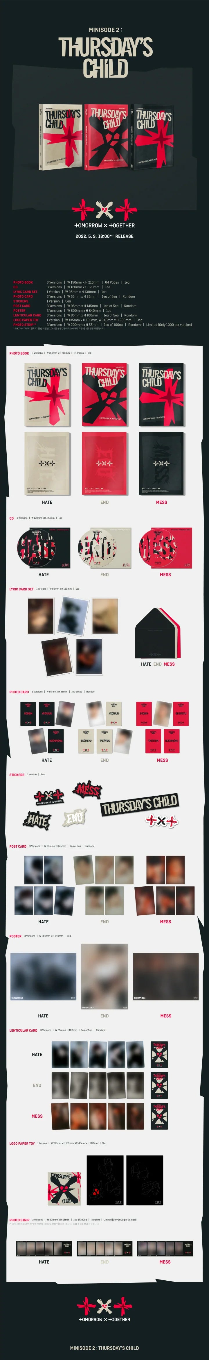 TXT 4th Mini Album MINISODE 2: THURSDAY'S CHILD