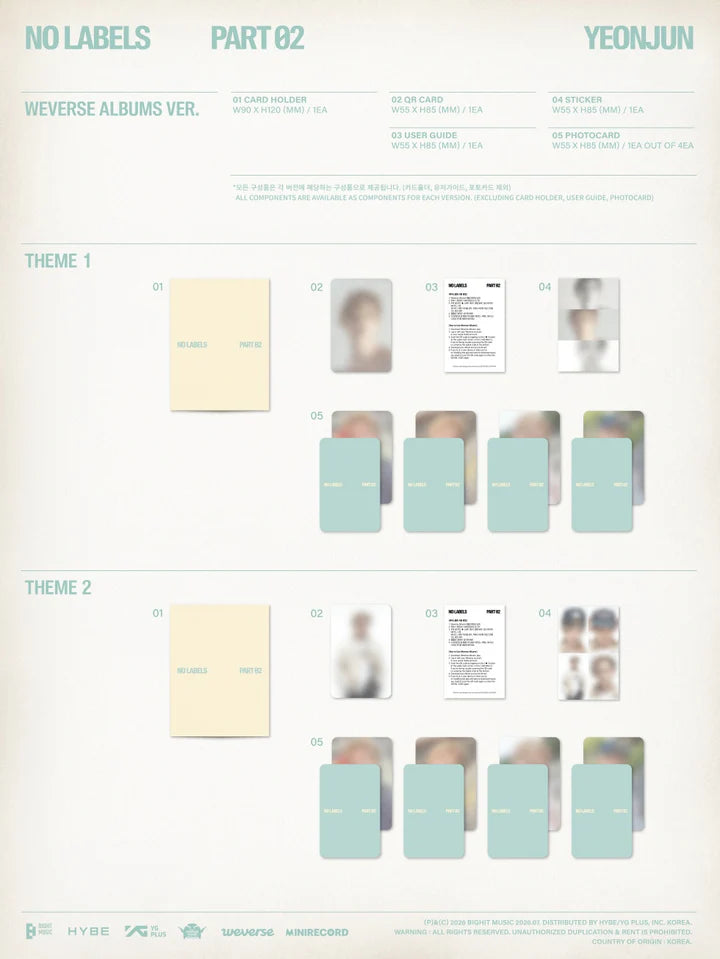 YEONJUN (TXT) NO LABLES : PART 02 [Weverse Albums ver]