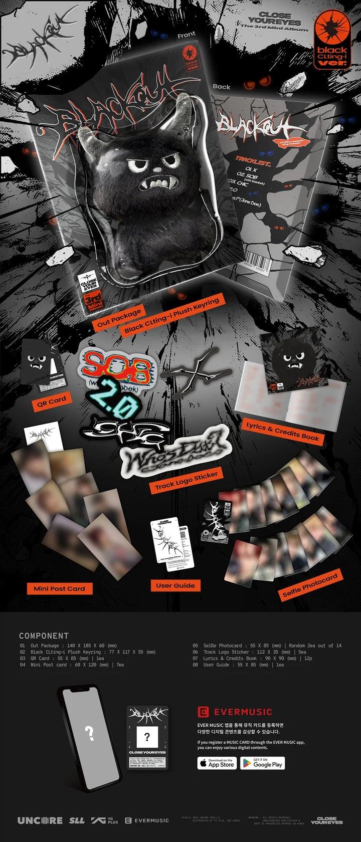 CLOSE YOUR EYES The 3rd mini album Blackout [black CLting-i ver]