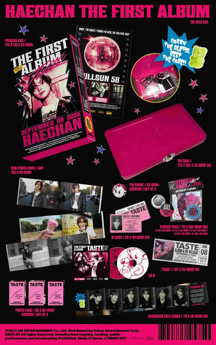 HAECHAN (NCT) 1st full album TASTE [Tin Case ver]