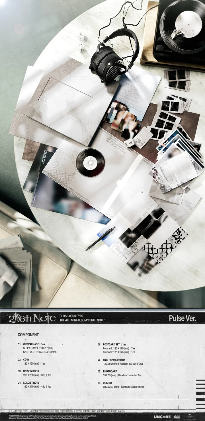 CLOSE YOUR EYES 4th Mini Album 256TH NOTE [PULSE ver]