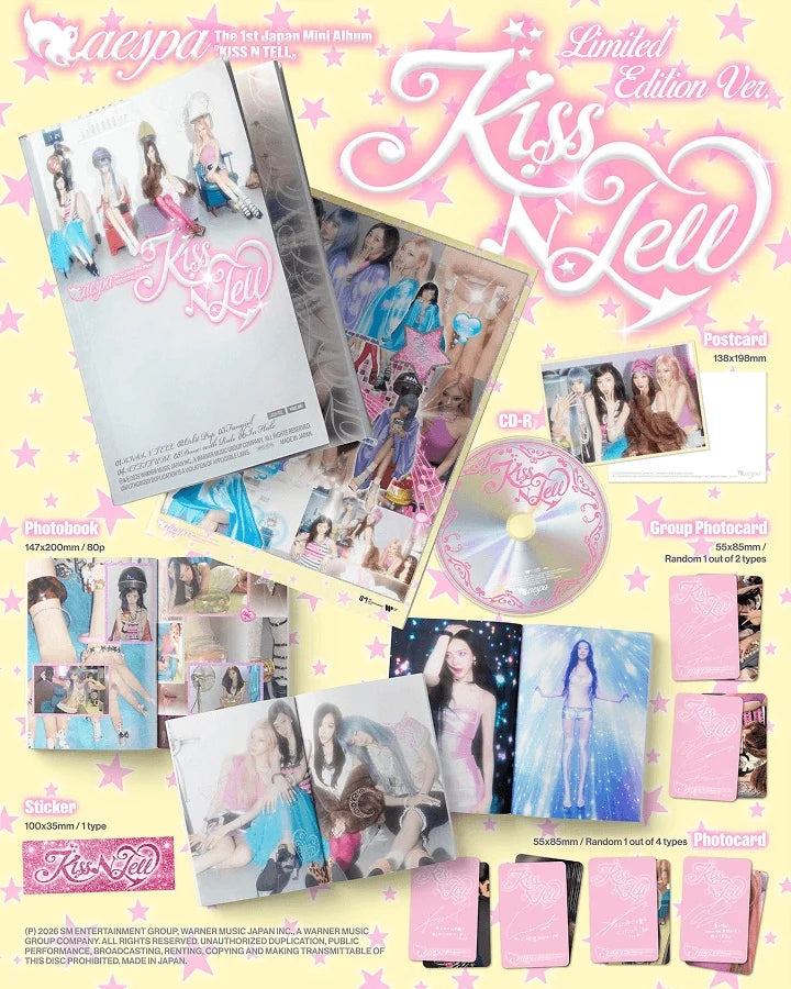 [PREORDER] aespa 1st Japan mini album KISS N TELL [Limited ver]