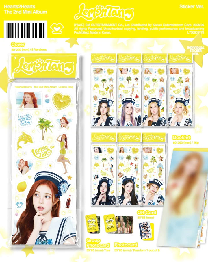 HEARTS2HEARTS 2nd mini album LEMON TANG [STICKER ver]