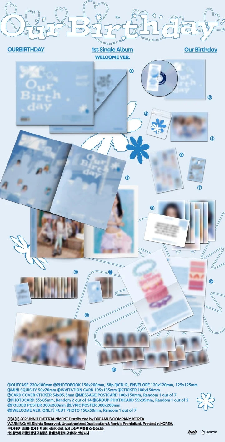[PREORDER] OURBIRTHDAY 1st Single Album OUR BIRTHDAY [PHOTOBOOK ver]