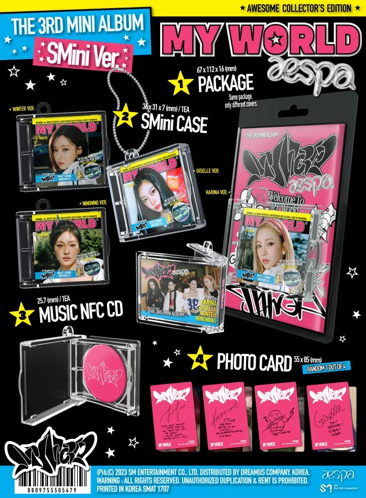 AESPA 3rd Mini Album MY WORLD [SMini ver]
