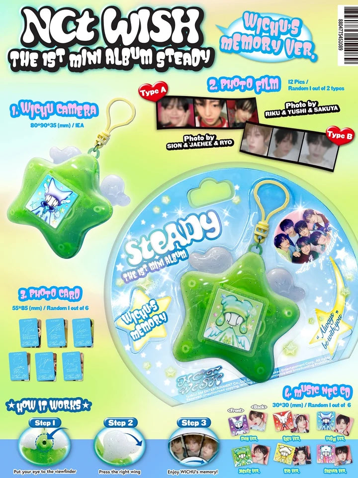 NCT WISH 1st Mini Album Steady [Keyring ver]