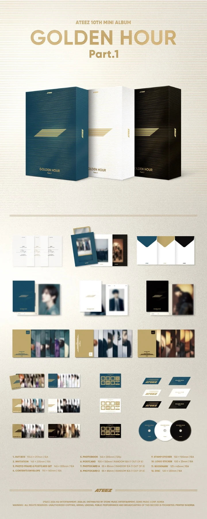 ATEEZ 10th Mini Album GOLDEN HOUR : Part.1