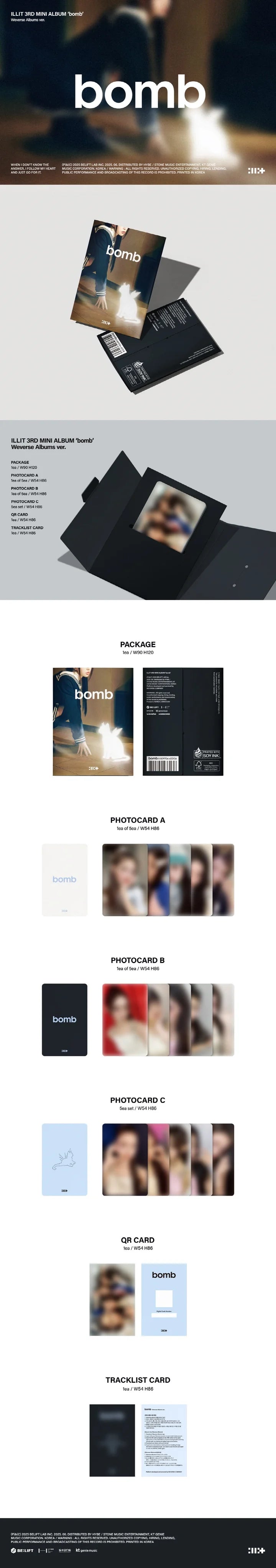 ILLIT 3rd mini album BOMB [Weverse Album ver]
