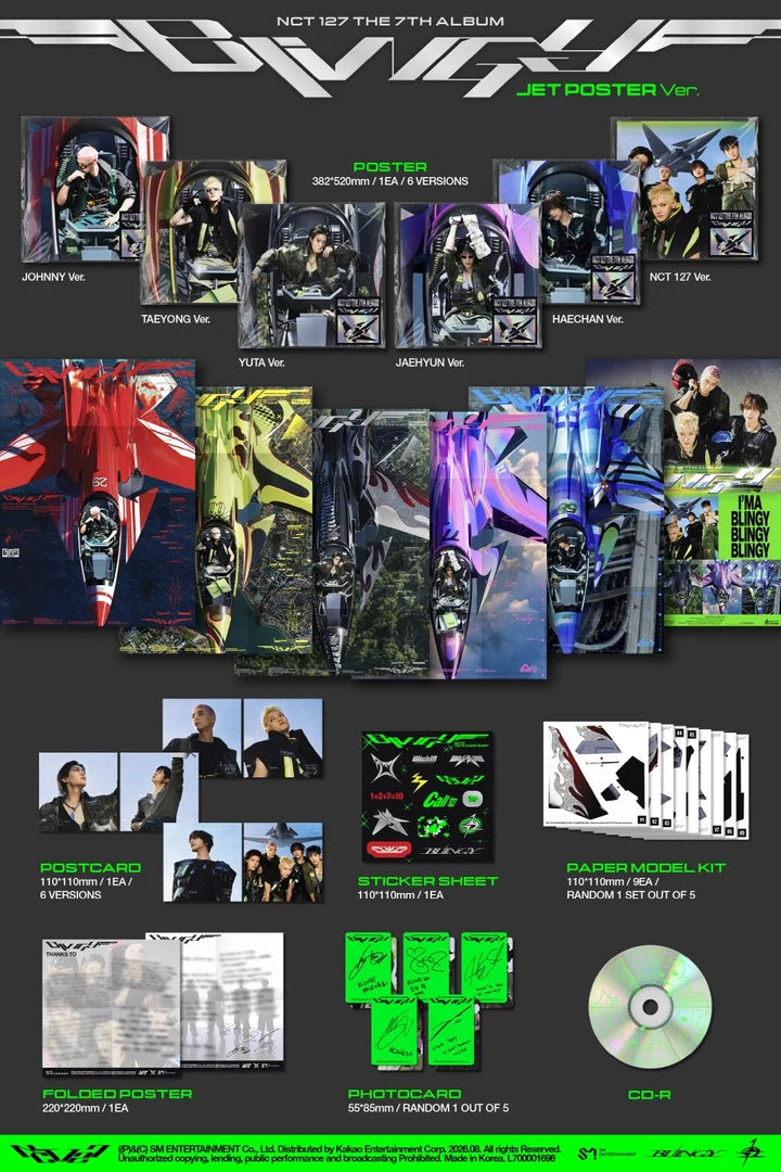 NCT 127 7th Full Album BLINGY [JET Poster ver]