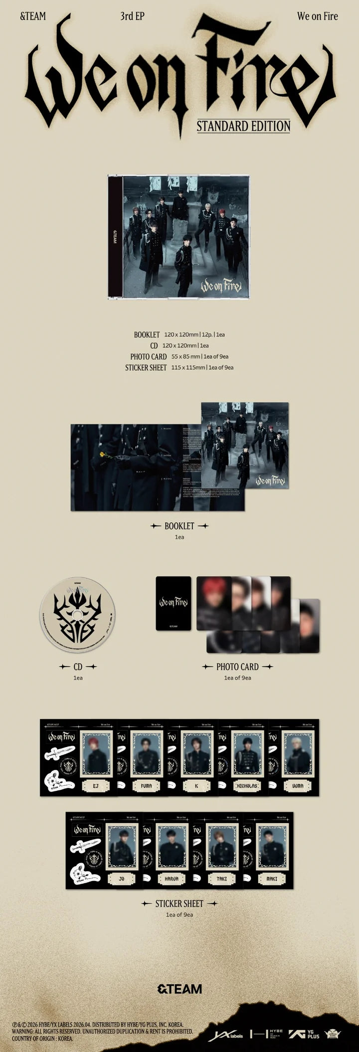 &TEAM3rd EP Album WE ON FIRE [STANDARD EDITION]