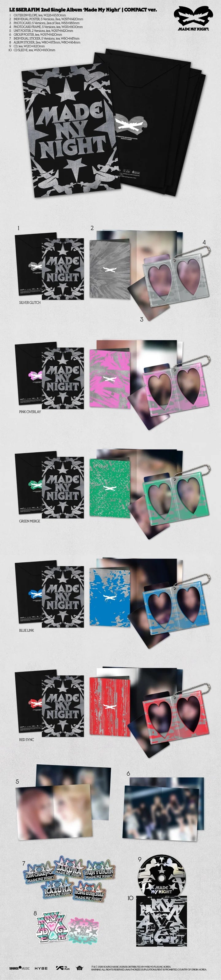 [PREORDER] LE SSERAFIM 2nd Single Album 'Made My Night' [COMPACT ver]