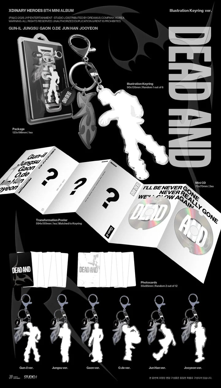 XDINARY HEROES 8th mini album DEAD AND [Illustration Keyring ver]