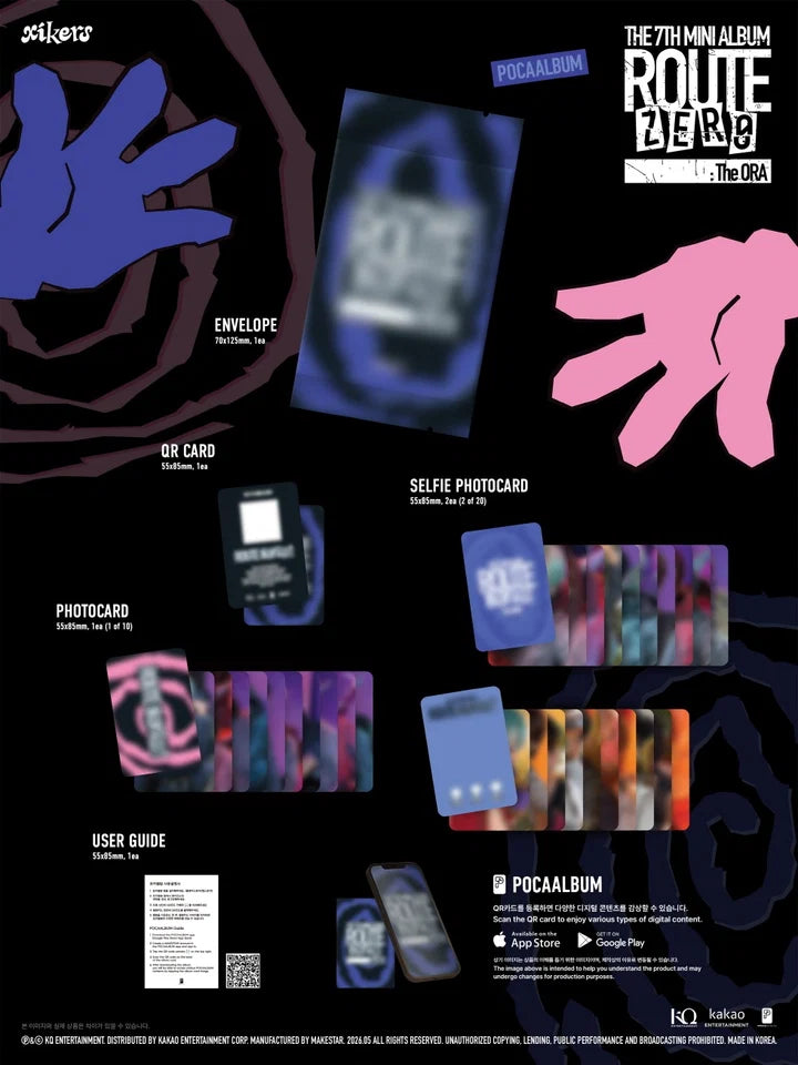 XIKERS 7th mini album ROUTE ZERO : THE ORA [Pocaalbum ver]
