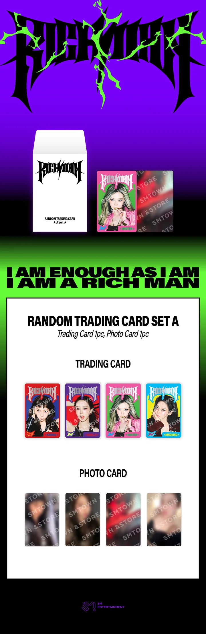 aespa RICH MAN aespa week POP-UP official MD Random Trading Card Pack
