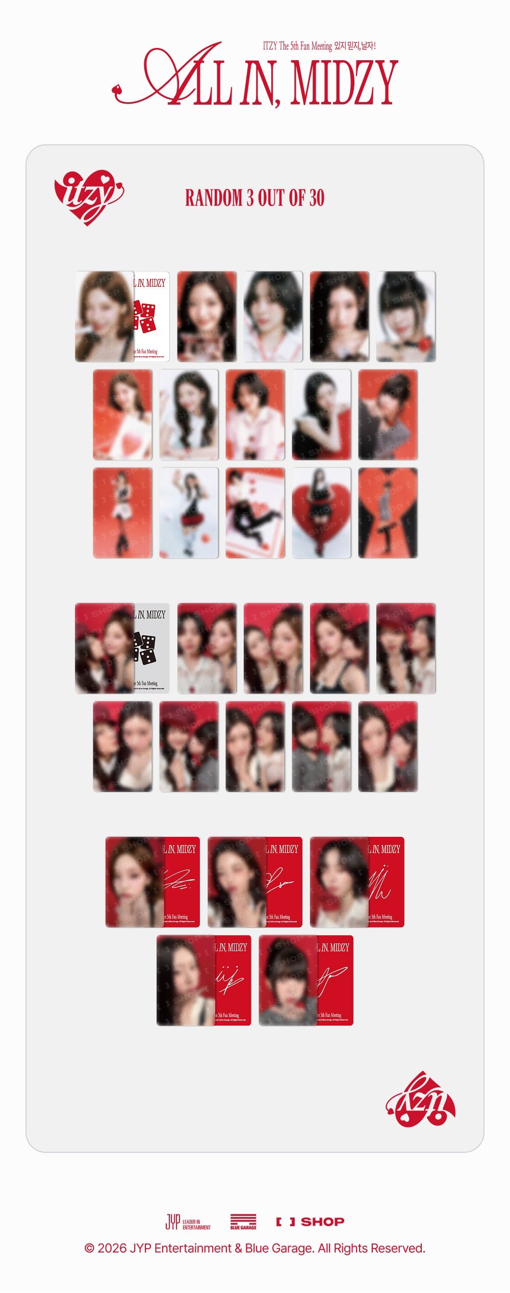 [PREORDER] ITZY The 5th FANMEETING ALL IN, MIDZY MERCH Offical MD TRADING CARD