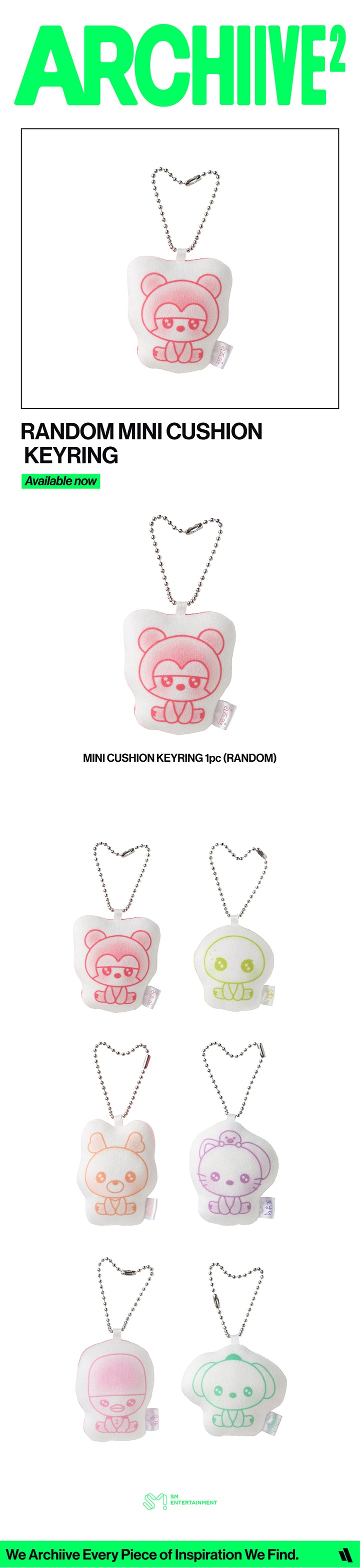 [PREORDER] RIIZE POP-UP ARCHIIVE² MD RANDOM MINI CUSHION KEYRING (RANDOM)
