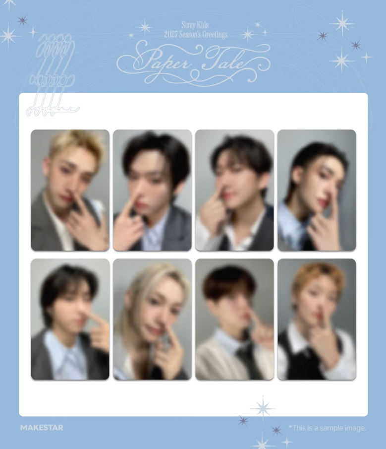 [PREORDER] Stray Kids 2027 Season's Greetings Paper Tale POB Photocard