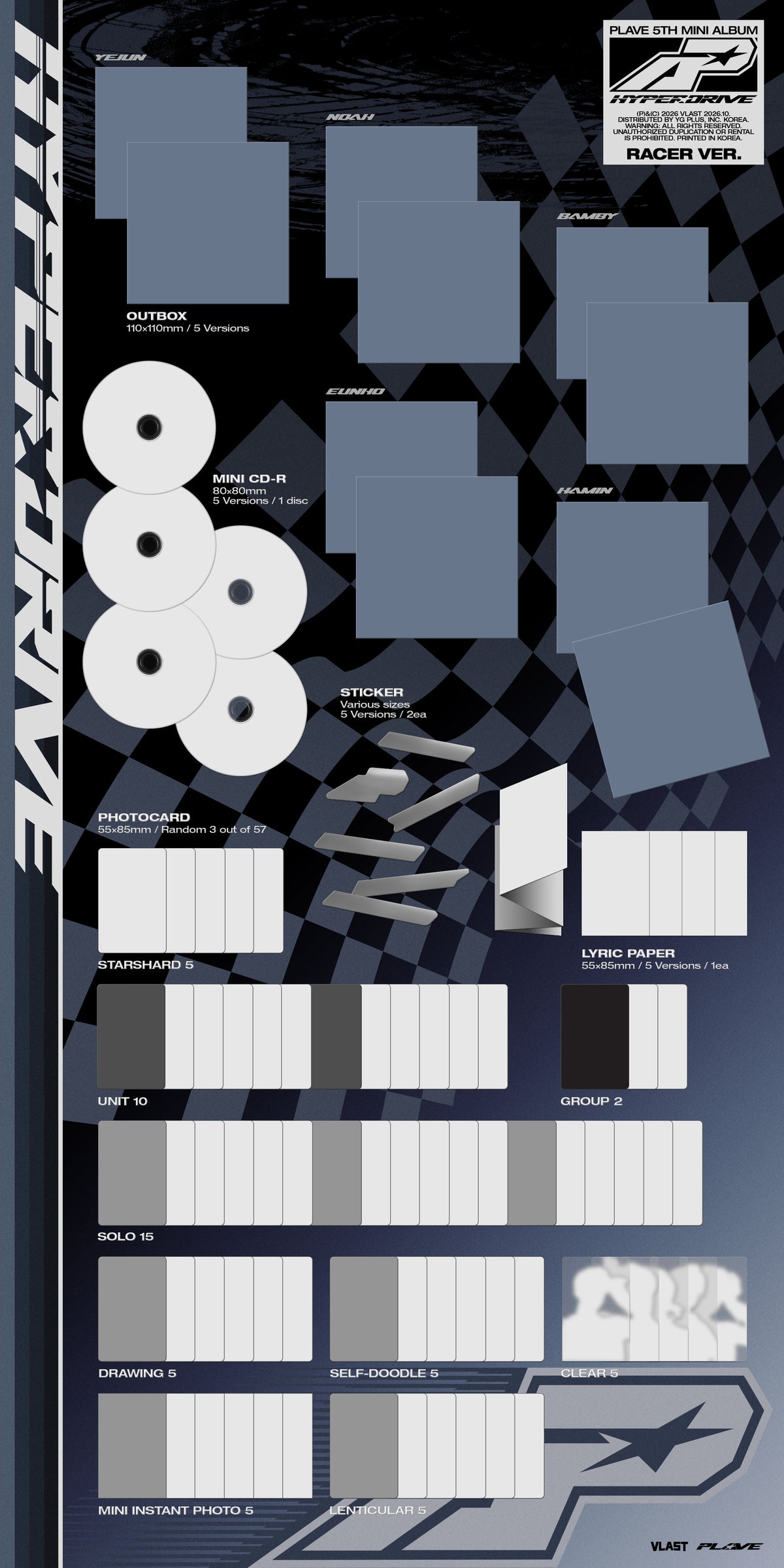 [PREORDER] PLAVE 5th Mini Album HYPERDRIVE [RACER ver]