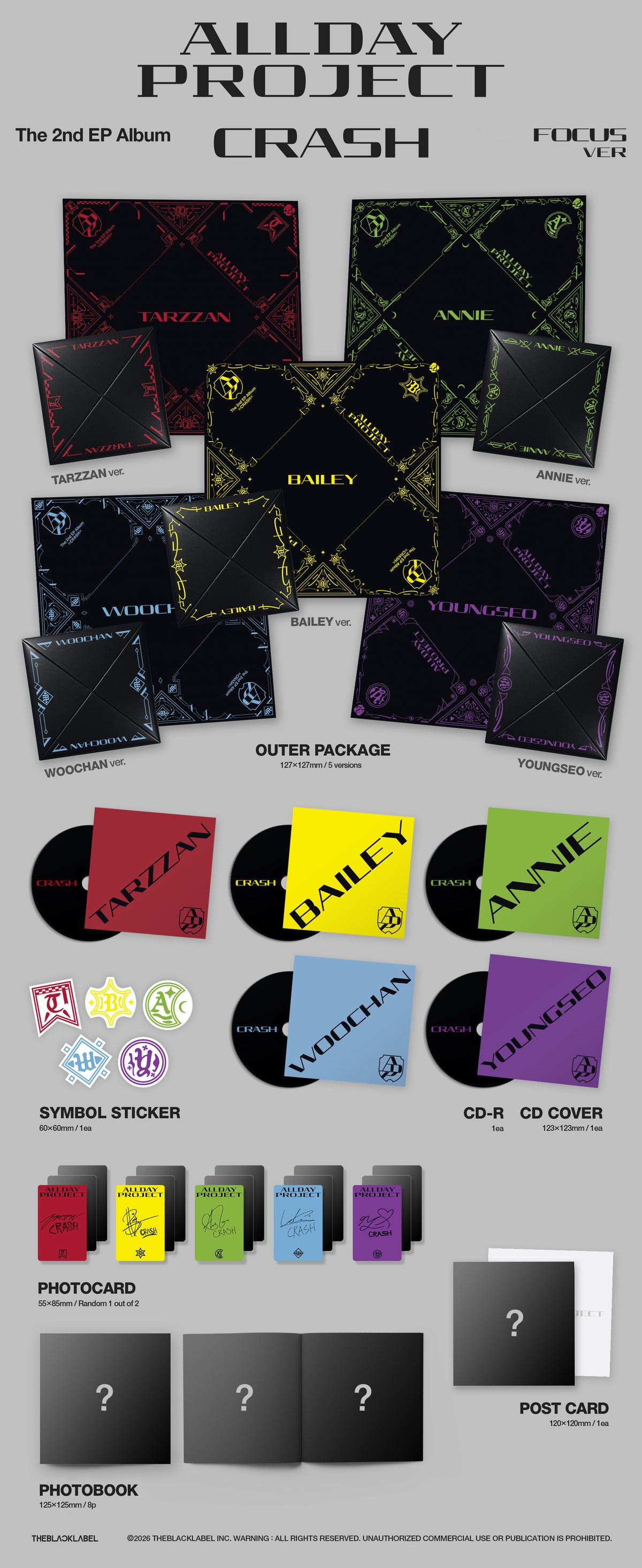 ALLDAY PROJECT The 2nd EP Album CRASH [FOCUS ver]