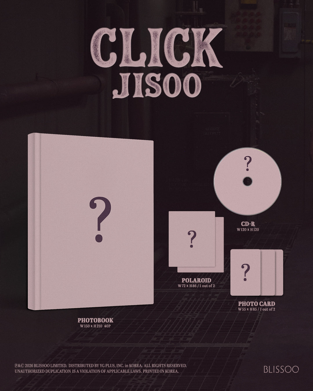 [PREORDER] JISOO (BLACKPINK) Single Album CLICK [PHOTOBOOK ver]