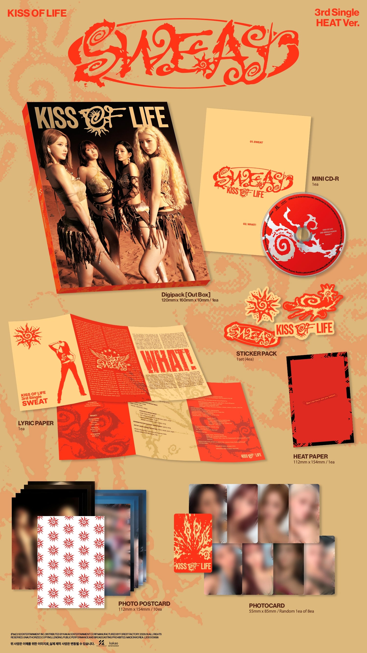 KISS OF LIFE 3rd Signle Album SWEAT [HEAT ver]