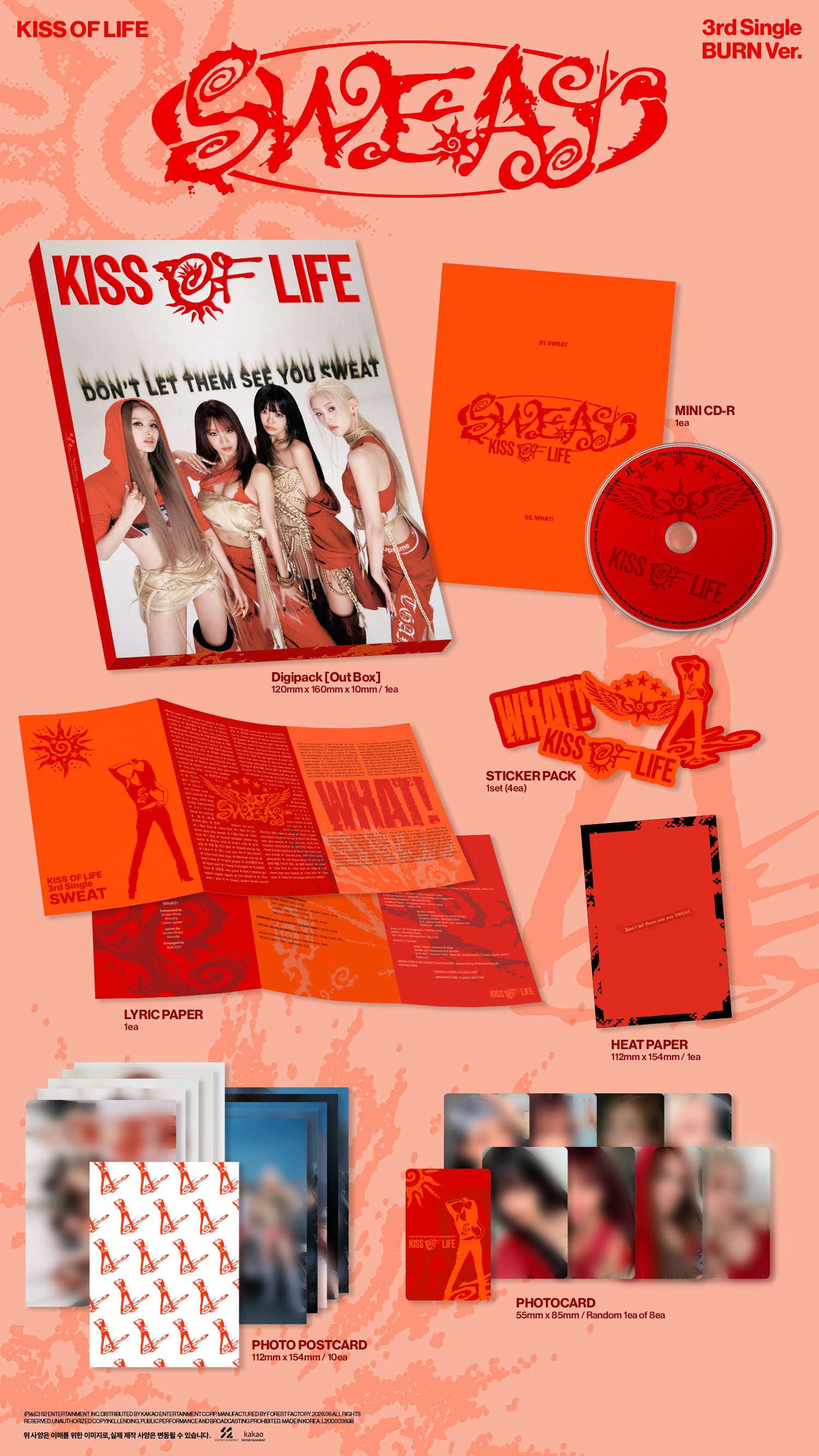 KISS OF LIFE 3rd Signle Album SWEAT [BURNver]
