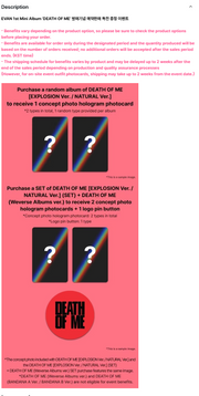 [PREORDER] EVAN 1st mini album DEATH OF ME POB Photocard