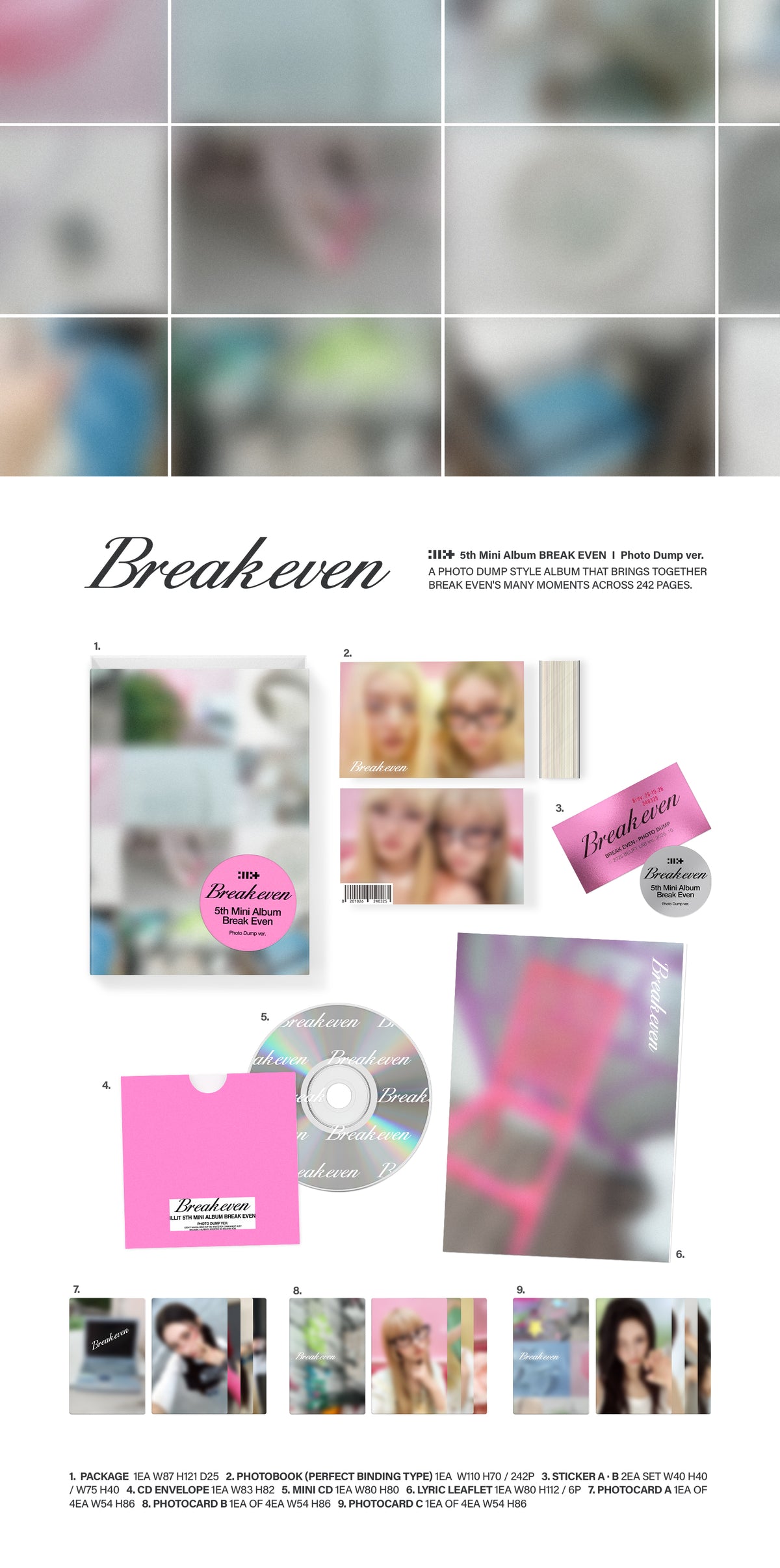 [PREORDER] ILLIT 5th mini album BREAK EVEN [Photo Dump ver]