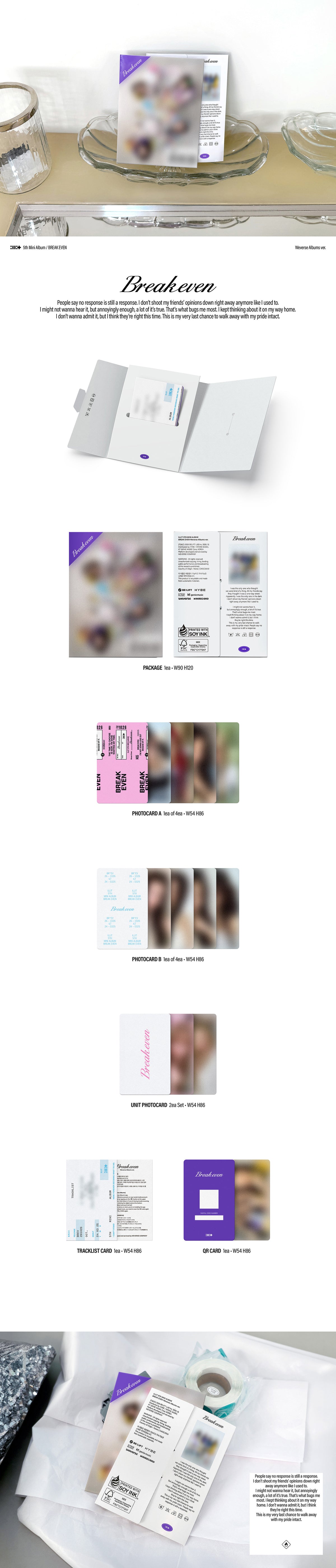 [PREORDER] ILLIT 5th mini album BREAK EVEN [Photo Dump ver]