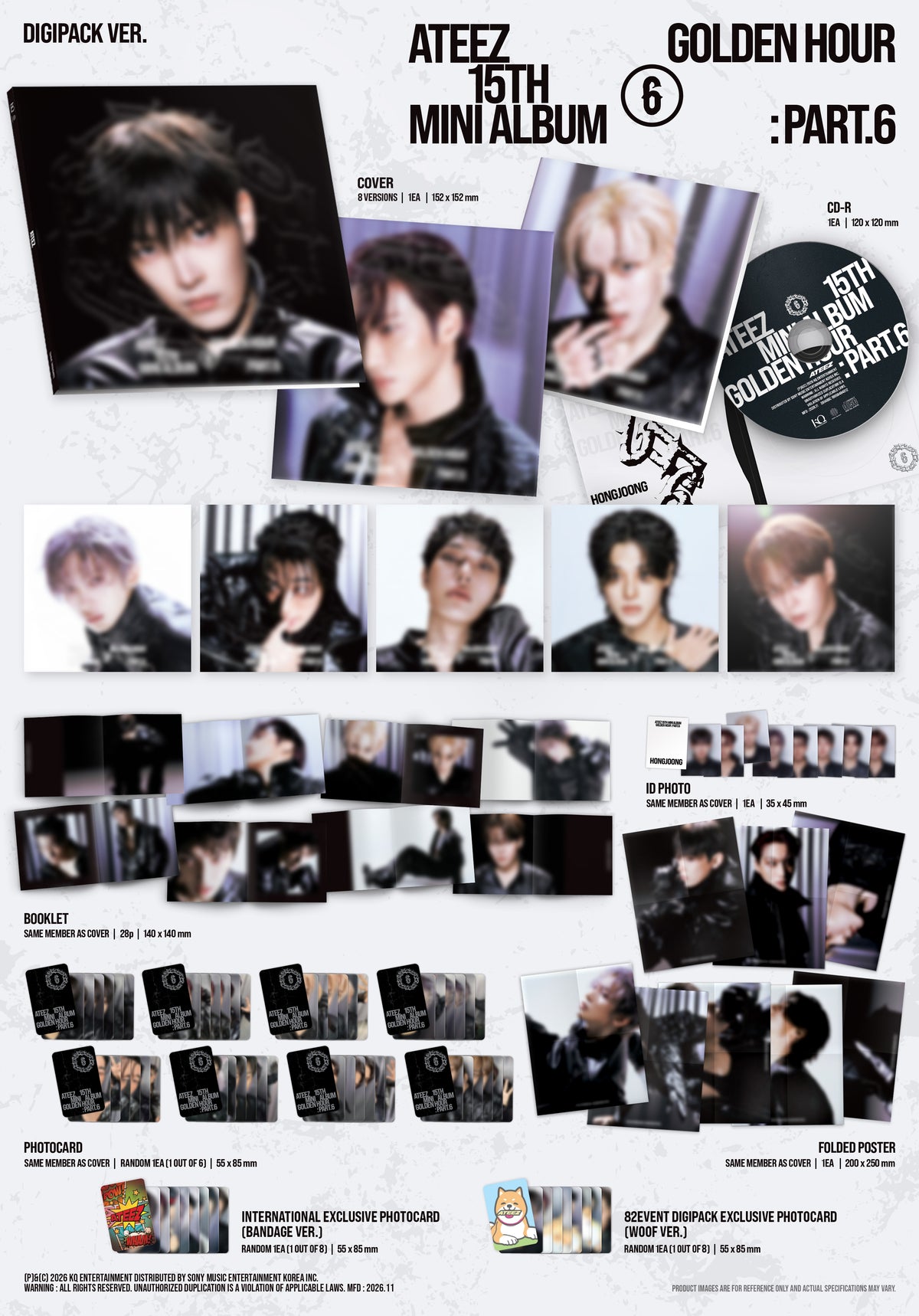 [PREORDER] ATEEZ - GOLDEN HOUR : Part.6 (DIGIPACK VER.) - 82EVENT Exclusive