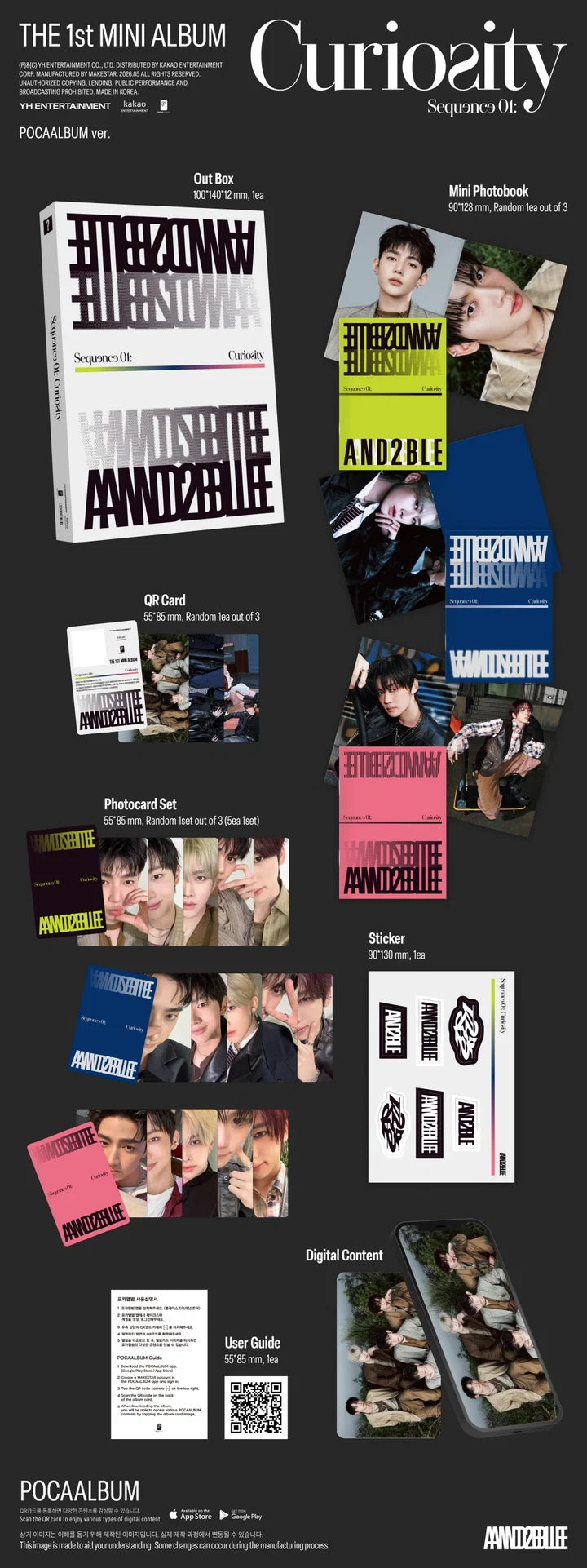 AND2BLE 1st mini album SEQUENCE 01 : CURIOSITY [Pocaalbum ver]