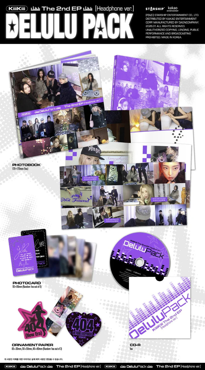 KiiiKiii 2nd EP Album Delulu Pack [Headphone ver]