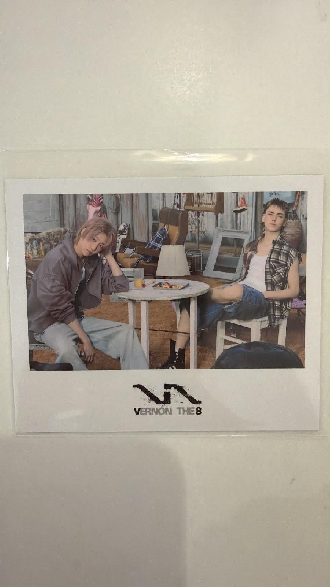 V8 (SEVENTEEN) 1st mini album V8 MAKESTAR POB Polaroid Postcard + Stamp