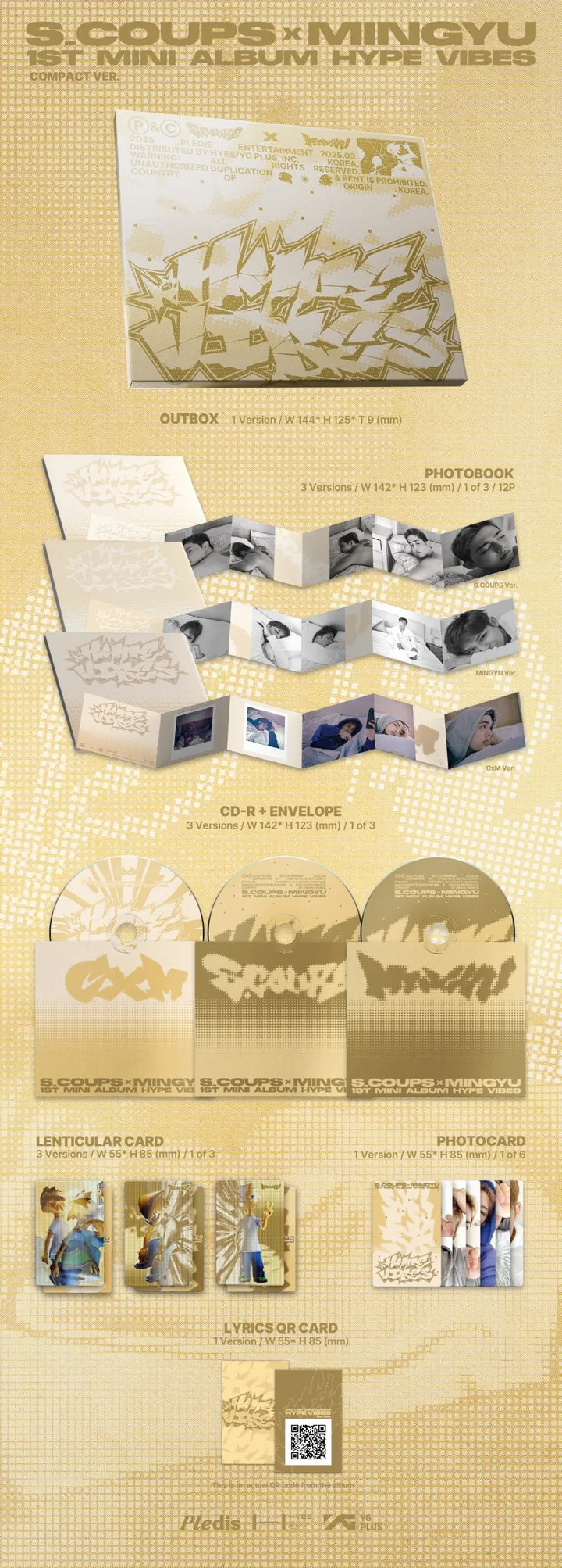 S.COUPS X MINGYU (SEVENTEEN) 1st Mini Album HYPE VIBES [COMPACT ver]
